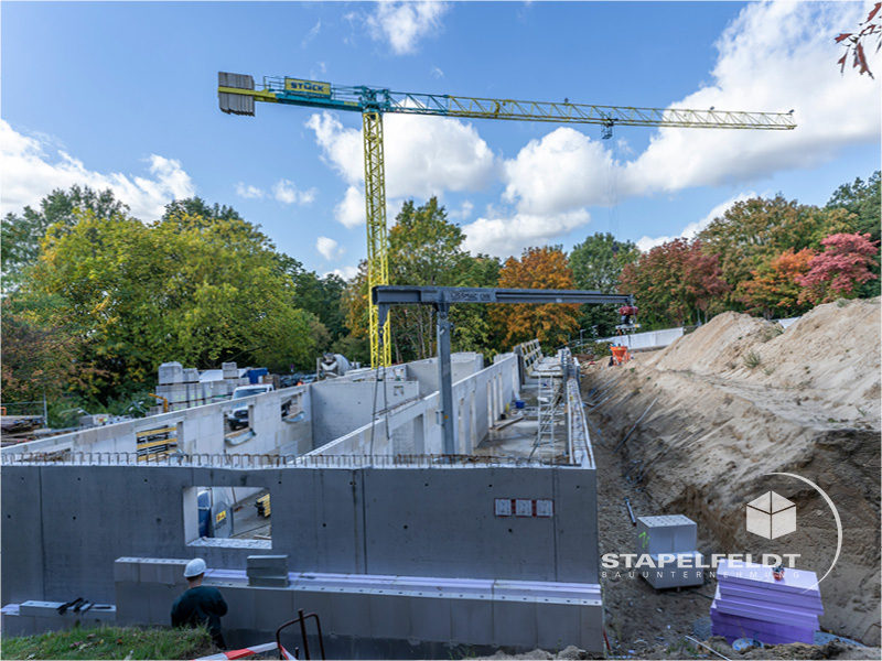 Rohbau Erdgeschoss | öffentlicher Neubau einer Rettungswache für das Johanniter-Krankenhaus Geesthacht durch das Bauunternehmen Stapelfeldt Bauunternehmung