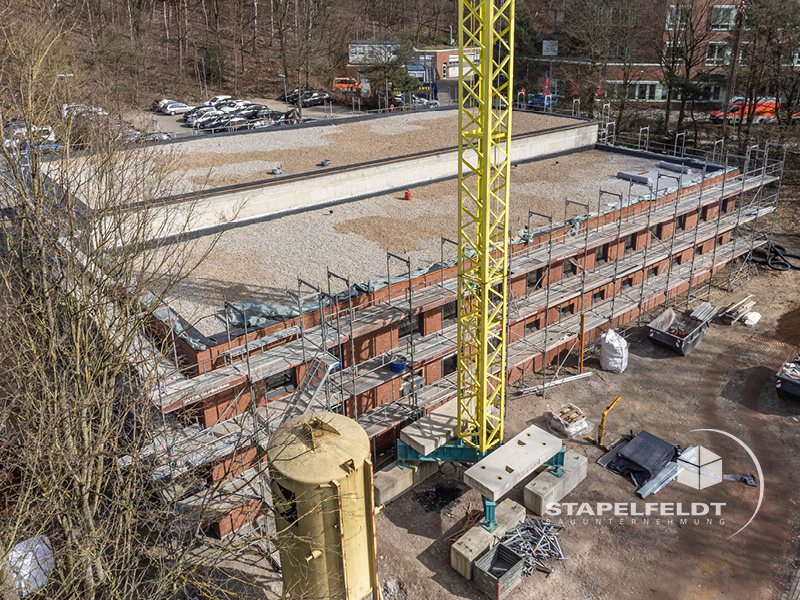 Rohbau Verblendarbeiten | öffentlicher Neubau einer Rettungswache für das Johanniter-Krankenhaus Geesthacht durch das Bauunternehmen Stapelfeldt Bauunternehmung