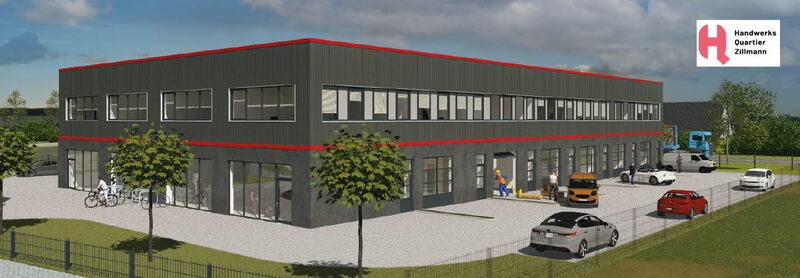 Industriebau Neubau Neubauvorhaben Handwerker Gewerbeflächen Handwerks Quartier Handwerks-Quartier Handwerker-Quartier Zillmann Leibnizstrasse Industriegebiet Geesthacht Bauunternehmen Mario Stapelfeldt Bauunternehmung Hamburg