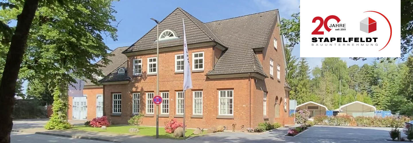 Firmensitz Stapelfeldt Bauunternehmung Geesthacht Düneberger Straße 83 Mario Stapelfeldt für Großraum Hamburg, Lauenburg & Lüneburg Feuerwache alte Pulverfabrik Neubau Industriebau Anbau Umbau Sanierung Bauwerksabdichtung Horizontalsperren