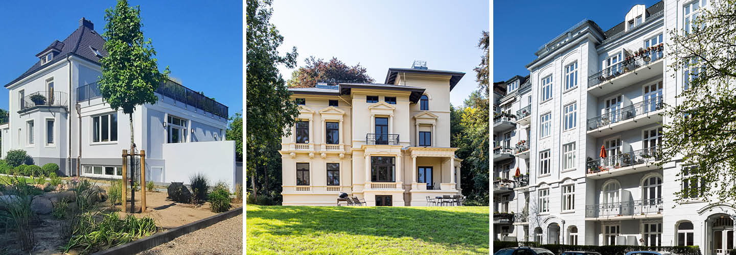 Bauunternehmen für Großraum Hamburg - Sanierung Altbau Denkmalschutz denkmalgeschützt Kaffeemühlenhaus historische Gründerzeitfassaden Gründerzeitbebauung Gründerzeitgebäude Stadtvilla Fachwerkhaus - Stapelfeldt Bauunternehmung
