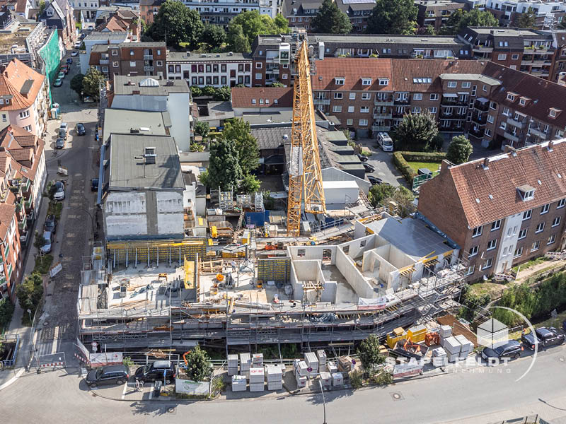 Bauunternehmen für Hamburg - Haus bauen in Bergedorf - Neubau Mehrfamilienhaus mit 19 Wohneinheiten - privater Wohnungsbau / Wohnbau