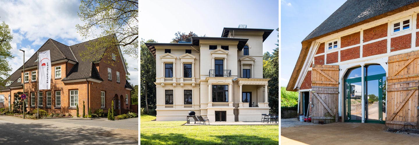 Bauunternehmen Lüneburg - inhabergeführte Baufirma - für Bauvorhaben in der Stadt und dem Landkreis Lüneburg  & Umgebung - Bauen & Sanieren im Denkmalschutz, denkmalgeschützte Gebäude wie ein Fachwerkhaus, Reetdachhaus, eine historische Stadtvilla