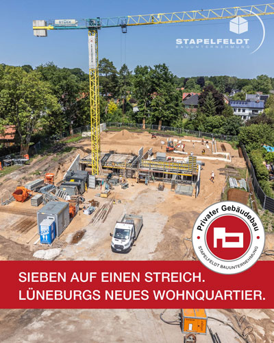 Sieben auf einen Streich. Lüneburgs neues Wohnquartier. | Bauunternehmen Stapelfeldt Bauunternehmung
