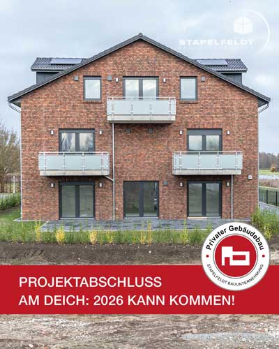 Projektabschluss am Deich: 2026 kann kommen! | Bauunternehmen Stapelfeldt Bauunternehmung