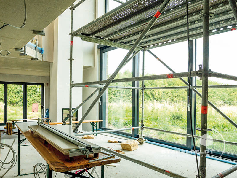 Börnsen Neubau Neubauvorhaben Hausbau Wohnhaus lichtdurchflutetes Einfamilienhaus Rohbau Maurerarbeiten Sohlplatte Bodenplatte Bauunternehmen Stapelfeldt Bauunternehmung Geesthacht