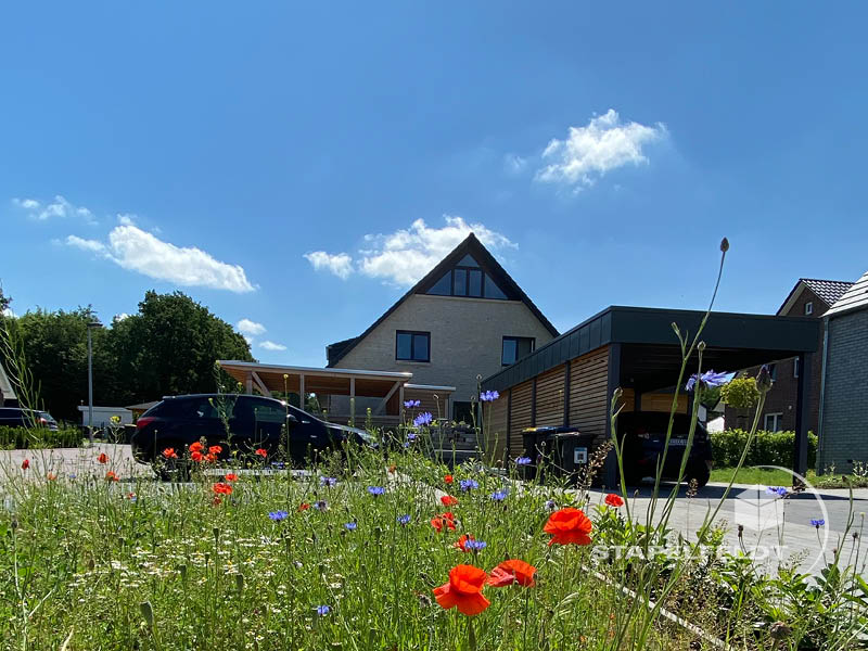 Schwarzenbek Neubau Neubauvorhaben Hausbau Wohnhaus Doppelhaus Doppelhaushälfte Stahlbetonarbeiten Kalksandsteinarbeiten Quadroelemente Bauunternehmen Stapelfeldt Bauunternehmung