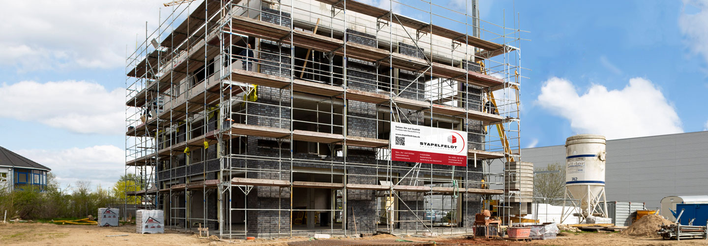 Neubau in Elmenhorst Lanken der Abfallwirtschaft Südholstein (AWSH) Verwaltungsgebäude Bürogebäude Anbau Büroerweiterung - Bauunternehmen Stapelfeldt Bauunternehmung