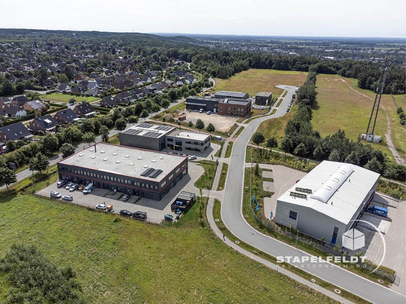Handwerks-Quartier Zillmann / HQZ Leibnizstrasse Industriebau Neubau Industriegebiet Nord II Geesthacht Bauunternehmen Stapelfeldt Bauunternehmung Hamburg