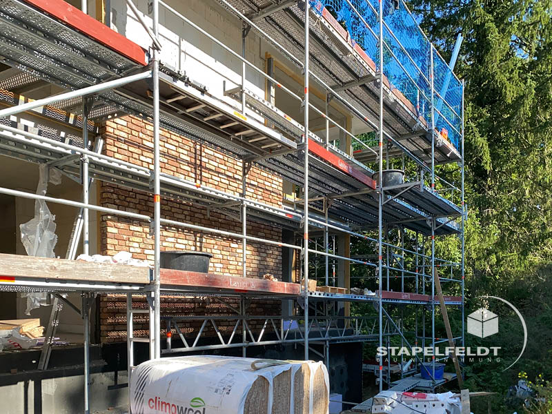 Verklinkerung der Fassade – Neubau Mehrfamilienhaus Witzhave | Stapelfeldt Bauunternehmung