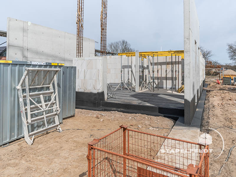 Haus bauen Curslack Baustelle Neubau Exklusiv Einfamilienhaus Hamburg Bergedorf Bauunternehmen | Stapelfeldt Bauunternehmung