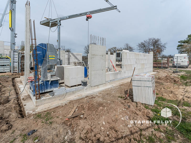 Haus bauen Curslack Baustelle Neubau Exklusiv Einfamilienhaus Hamburg Bergedorf Bauunternehmen | Stapelfeldt Bauunternehmung