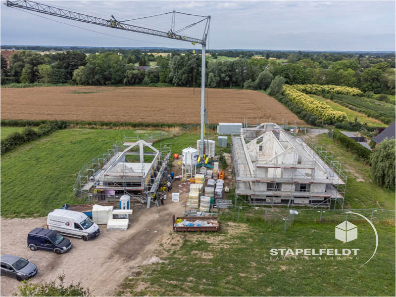 Haus bauen Curslack Baustelle Neubau Exklusiv Einfamilienhaus Hamburg Bergedorf Bauunternehmen | Stapelfeldt Bauunternehmung