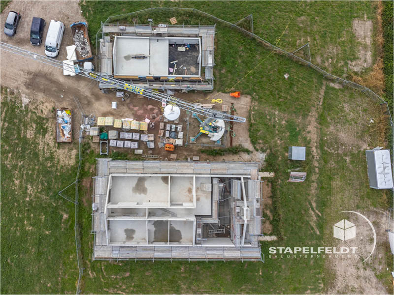 Haus bauen Curslack Baustelle Neubau Exklusiv Einfamilienhaus Hamburg Bergedorf Bauunternehmen | Stapelfeldt Bauunternehmung