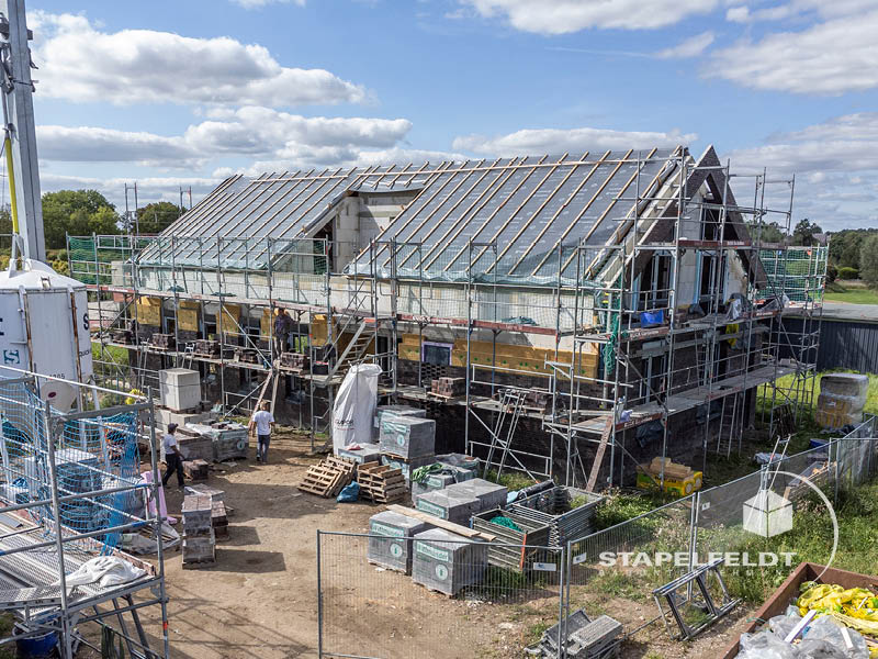 Haus bauen Curslack Baustelle Neubau Exklusiv Einfamilienhaus Hamburg Bergedorf Bauunternehmen | Stapelfeldt Bauunternehmung