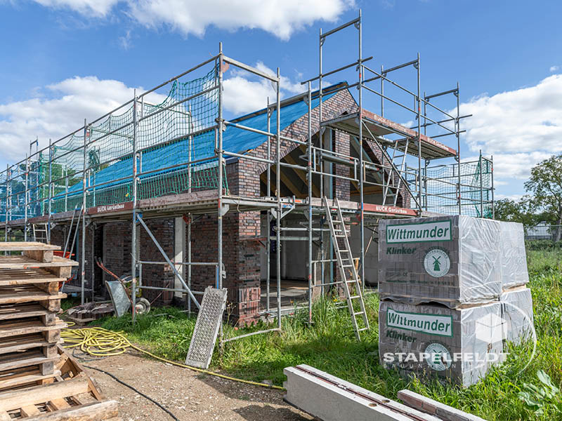 Haus bauen Curslack Baustelle Neubau Exklusiv Einfamilienhaus Hamburg Bergedorf Bauunternehmen | Stapelfeldt Bauunternehmung