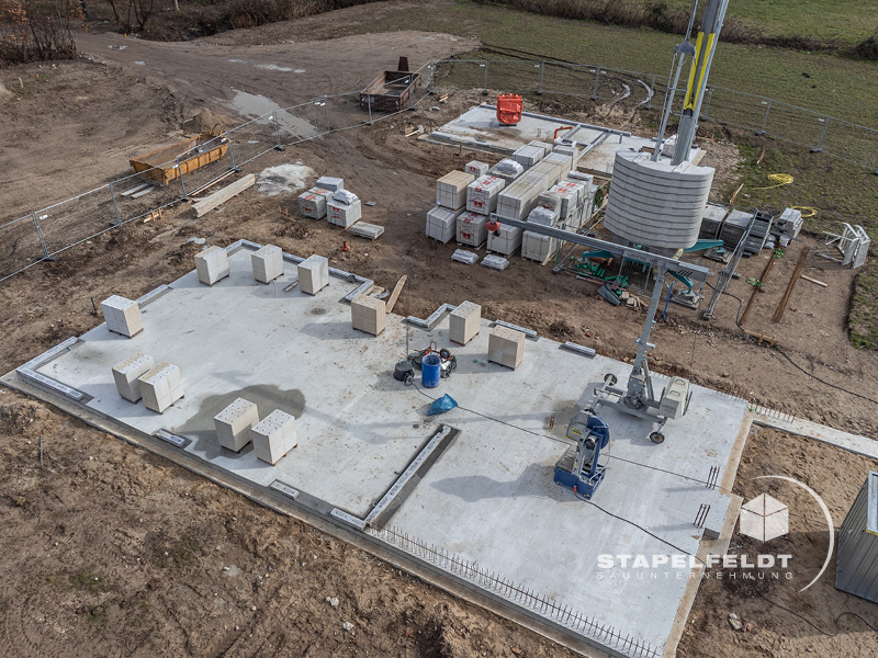 Haus bauen Curslack Baustelle Neubau Exklusiv Einfamilienhaus Hamburg Bergedorf Bauunternehmen | Stapelfeldt Bauunternehmung