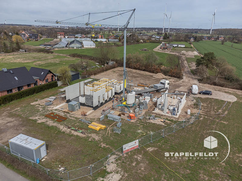 Haus bauen Curslack Baustelle Neubau Exklusiv Einfamilienhaus Hamburg Bergedorf Bauunternehmen | Stapelfeldt Bauunternehmung