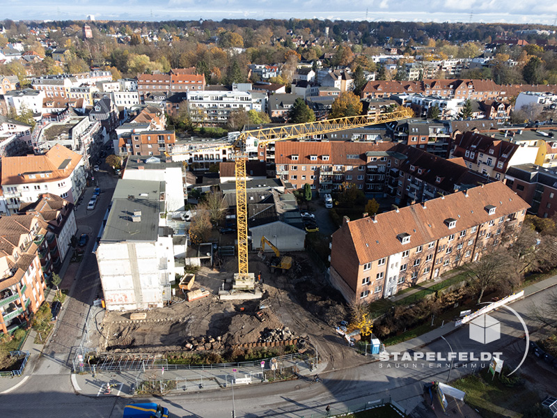Bauunternehmen für privaten Wohnbau in Hamburg Bergedorf | Stapelfeldt Bauunternehmung Geesthacht | Neubau Mehrfamilienhaus Wohnungsbau Rohbau Baustelle Bauunternehmer