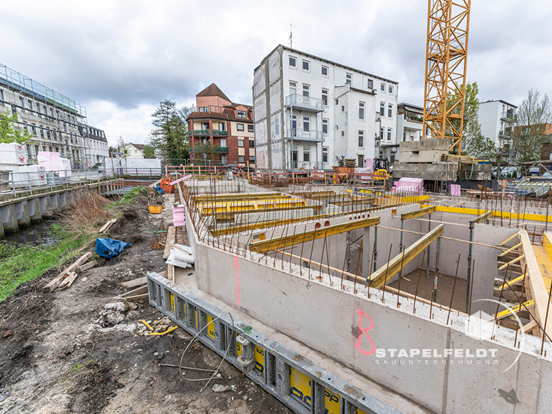 Bauunternehmen für privaten Wohnbau in Hamburg Bergedorf | Stapelfeldt Bauunternehmung Geesthacht | Neubau Mehrfamilienhaus Wohnungsbau Rohbau Baustelle Bauunternehmer