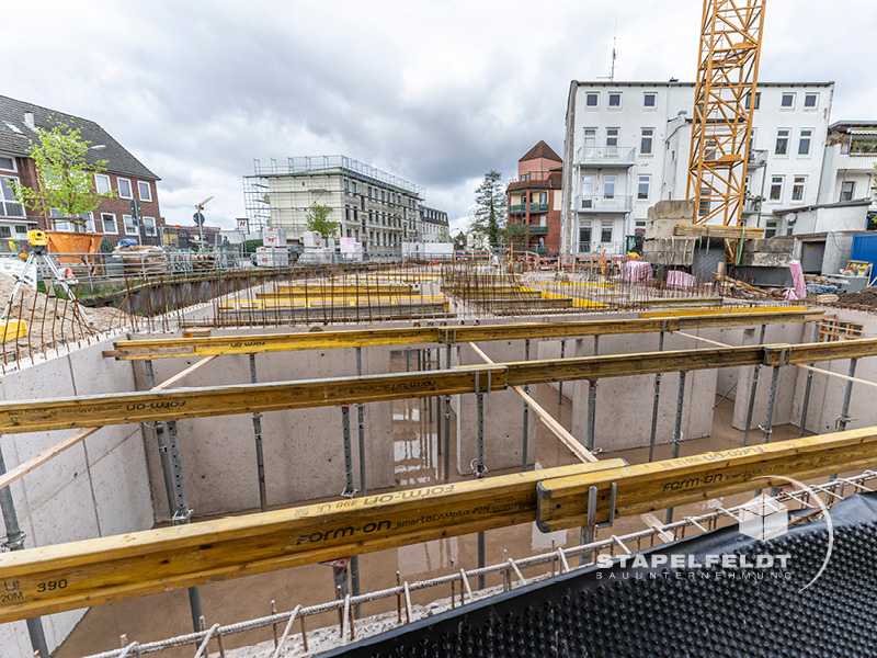 Bauunternehmen für privaten Wohnbau in Hamburg Bergedorf | Stapelfeldt Bauunternehmung Geesthacht | Neubau Mehrfamilienhaus Wohnungsbau Rohbau Baustelle Bauunternehmer