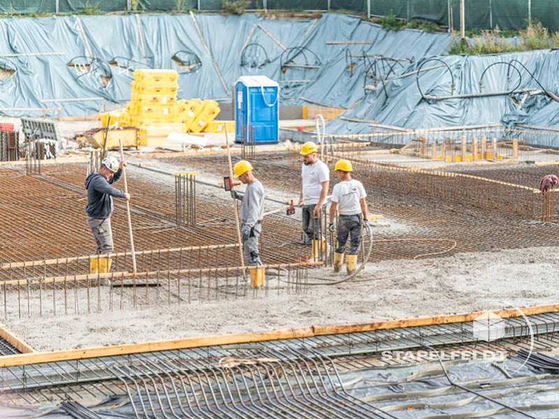 Betonarbeiten für Fundament | Privater Wohnungsbau | Bauarbeiten zur Erstellung des Wohnquartiers Reiherstieg in Lüneburg Wilschenbruch | Stapelfeldt Bauunternehmung