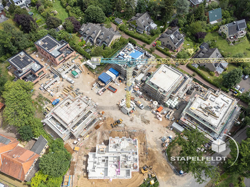 Mehrstöckiger Wohnungsbau – nachhaltig, modern und durchdacht, in Lüneburg | Neubau Wohnquartier "Reiherstieg"