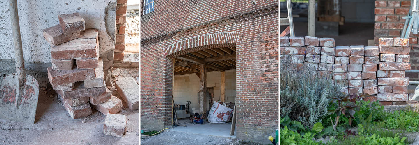 Nachhaltigkeit beim Verblenden – alte Steine, neues Leben | Baufirma für Sanierung Rundbogenfenster im Klinkermauerwerk | Scheune Hamburg Bergedorf Vier- und Marschlande | Stapelfeldt Bauunternehmung Geesthacht
